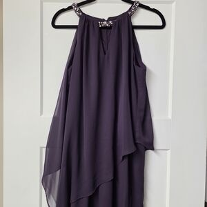 Jessica Howard Purple Sleeveless Dress